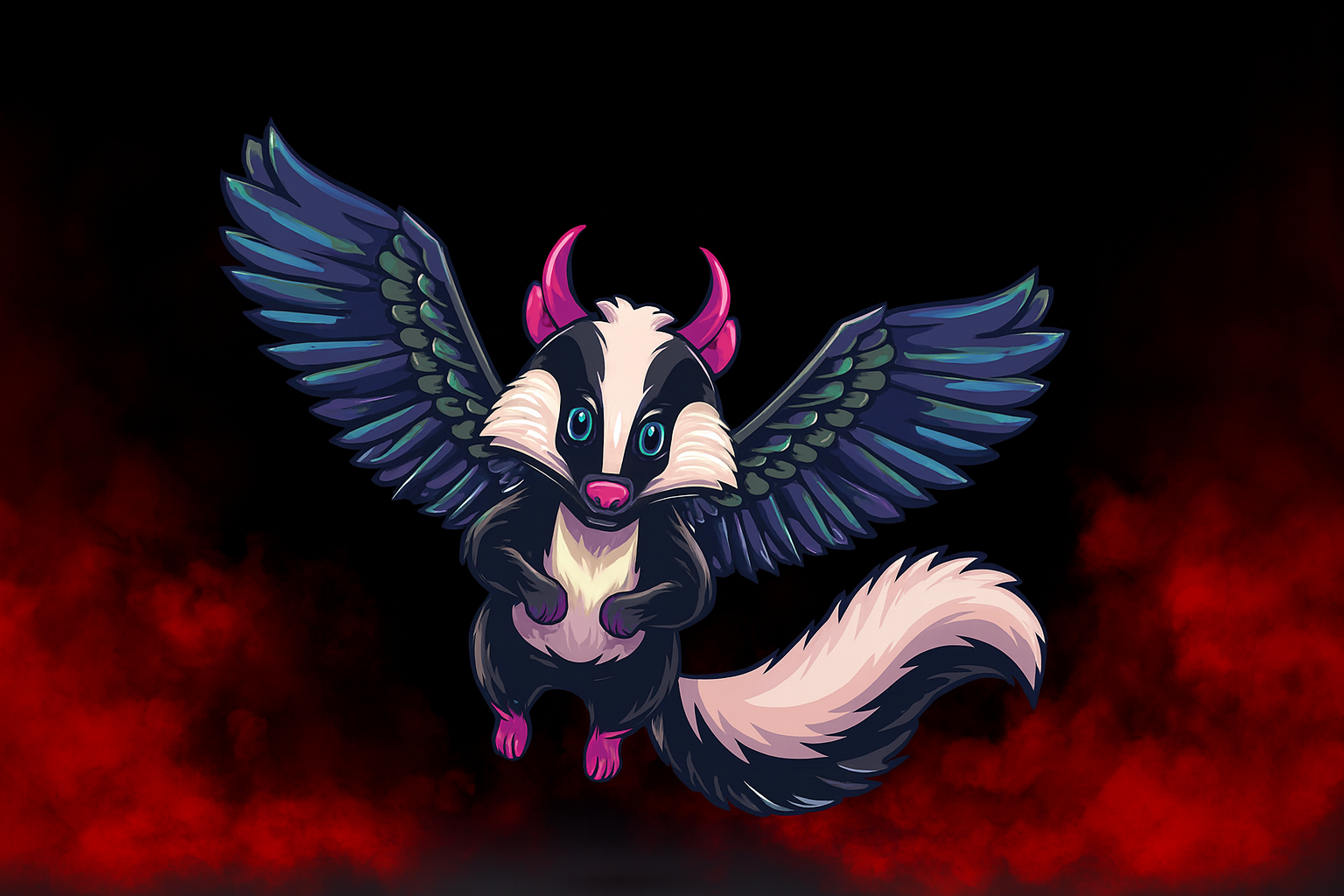 Out of the Weeds Mascot on a red smoke background
