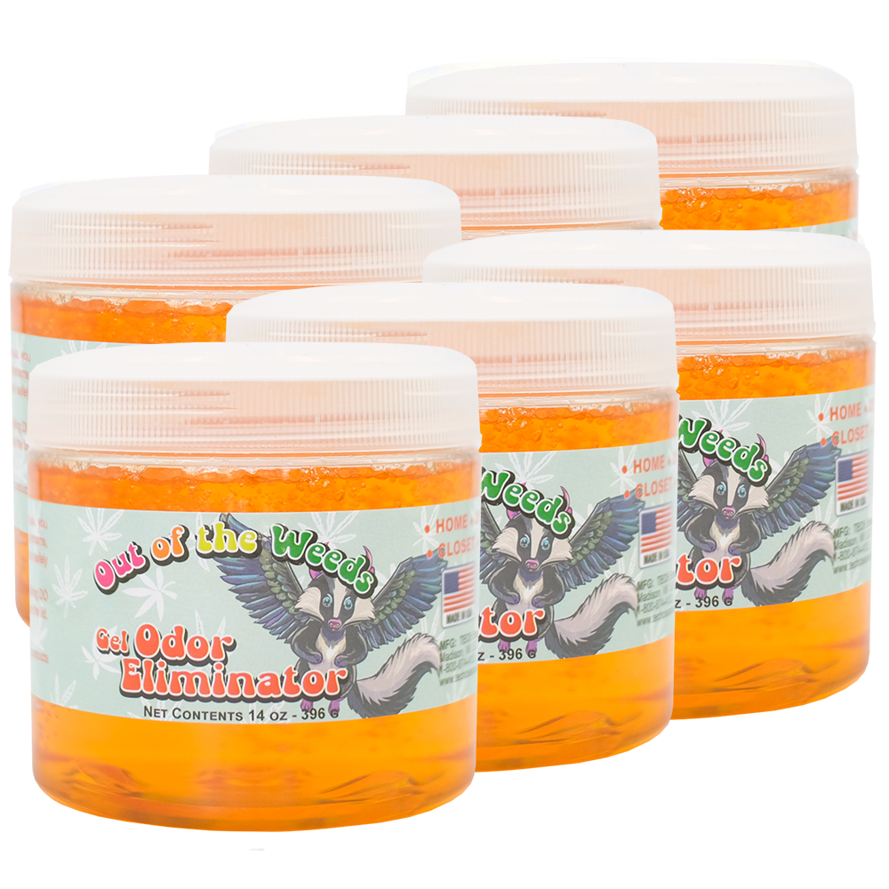 Out of the Weeds Gel Odor Eliminator Orange Haze Scent 6 pk
